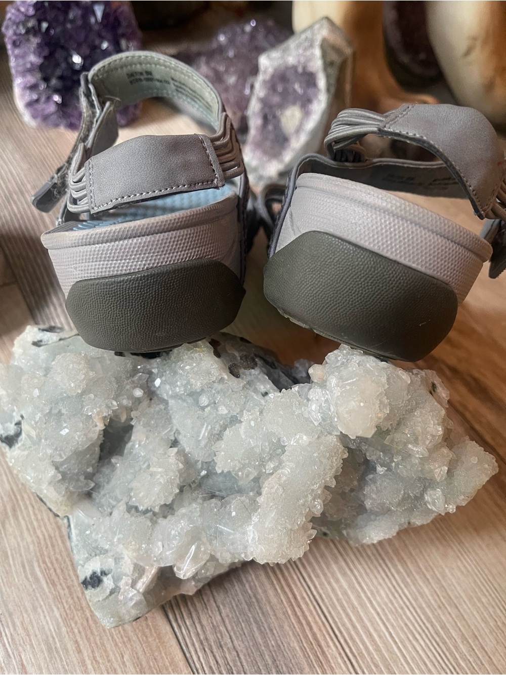 Women's Strappy Comfort Sandals in Gray - Picture 3 of 5